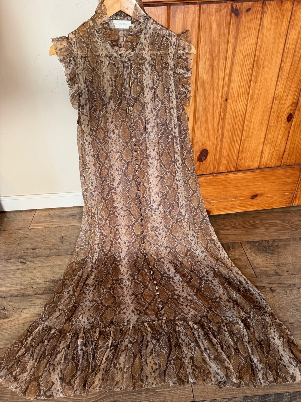 Zimmermann Silk Botanica Python Snakeskin MIDI Maxi and Slip - Like New (L)